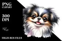 Cute Baby Japanese Chin, PNG Product Image 2