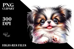 Cute Baby Japanese Chin, PNG Product Image 2