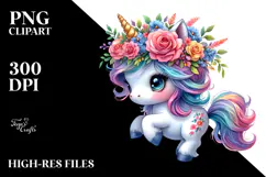 Baby Unicorn Dancing, Transparent PNG Product Image 2