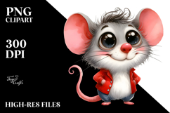 Mouse Big Eyes Standing Legs | Sublimation Clipart Product Image 2