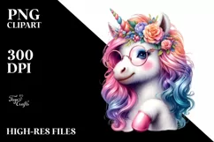 Baby Unicorn with es PNG Product Image 3