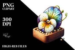 Wooden Stained Sweet Pea with Golden Insertions | Product Image 1