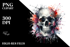 Flower Made of Splashes Skull PNG Product Image 2