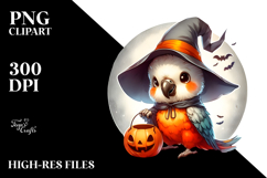 Cute Halloween Parrot PNG Product Image 2