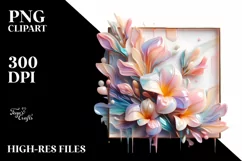 Abstract Pastel Freesia Made of Material PNG Product Image 2