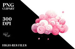 Pinkish Whimsical Cloud PNG Product Image 2