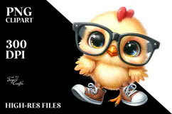 Watercolor Baby Chicken Big Eyes Product Image 2