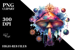 Magical Celestial Mushroom Tarot PNG Product Image 2