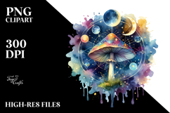 Magical Celestial Mushroom Tarot PNG Product Image 2