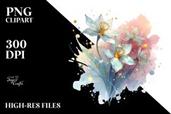 Abstract Shiny Narcissus Clipart Product Image 1