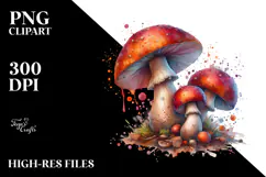 Mushroom Watercolor, High-Res PNG Product Image 2