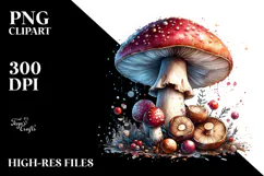 Mushroom Watercolor, High-Res PNG Product Image 2