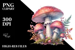 Mushroom Watercolor Splash, Transparent PNG Product Image 2