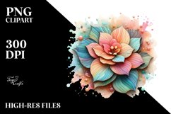 Colorful Begonia Abstract Clipart Product Image 1