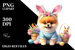 Vibrant Baby Pomeranian for Easter, Transparent PNG Product Image 2
