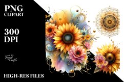 Vibrant Watercolor with Sunflower Gold Insertions | Product Image 3