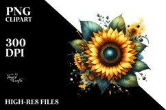 Vibrant Watercolor with Sunflower Gold Insertions | Product Image 3