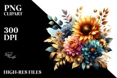 Vibrant Watercolor Sunflower | Clipart Product Image 1