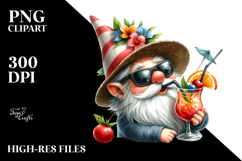 Gnome Drinking Cocktail PNG Product Image 2