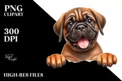 Cute Funny Mastiff Watercolor | Clipart Product Image 1