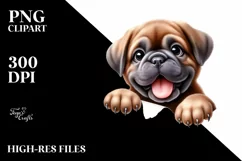 Cute Funny Mastiff Watercolor | Clipart Product Image 3