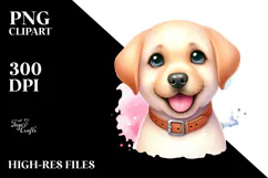 Cute Labrador Retriever, Happy and Bright, PNG Product Image 2