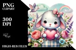baby Bunny with Heart, Transparent PNG Product Image 2