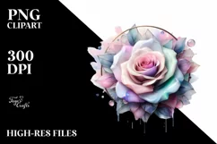 Pastel Shiny Rose, Transparent PNG Product Image 1