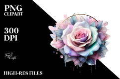 Pastel Shiny Rose, Transparent PNG Product Image 2