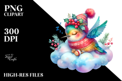 Vibrant Boho Baby Hummingbird Sleeping | Sublimation | Product Image 2