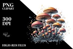 Mushroom Watercolor Splash Product Image 1