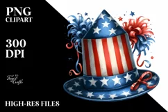 Vintage Party Hat Watercolor | Summer Clipart Product Image 1