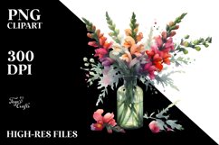 Abstract Bottle with Snapdragon | Sublimation | Clipart Product Image 3