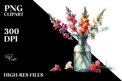 Abstract Bottle with Snapdragon | Sublimation | Clipart Product Image 3