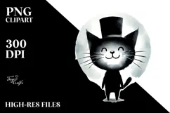 Mysterious Black Cat, High-Res PNG Product Image 2