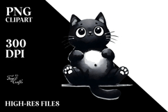 Mysterious Black Cat, Top-Quality PNG Product Image 2