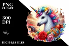 Baby Unicorn Bullfighting Ring PNG Product Image 3