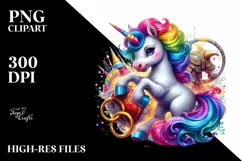 Baby Unicorn Bullfighting Ring PNG Product Image 3