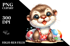 Cute Baby Otter PNG Product Image 2