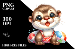 Cute Baby Otter PNG Product Image 2