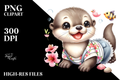 Cute Baby Otter PNG Product Image 2