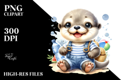 Cute Baby Otter PNG Product Image 2