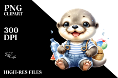 Vibrant Smiling Baby Otter Product Image 2