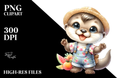 Cute Baby Otter PNG Product Image 2