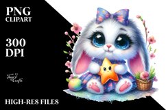 Sitting Star Baby Rabbit PNG Product Image 2