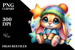 Sitting Star Baby Rabbit PNG Product Image 2