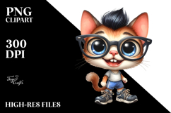 Watercolor Cat Big Eyes Product Image 2