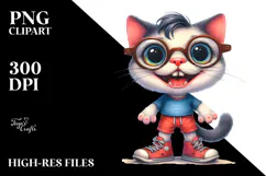 Watercolor Cat Big Eyes Product Image 2