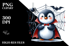 Cute Penguin Halloween Clipart Product Image 2