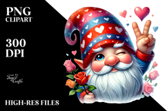 Winking Gnome Showing Heart Sign PNG Product Image 2